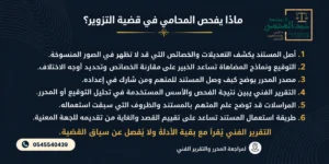 أفضل محامي قضايا تزوير بالرياض