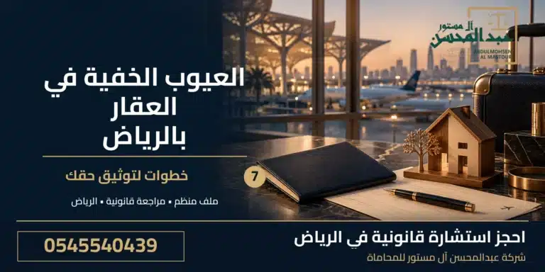 العيوب الخفية في العقار بالرياض: 7 خطوات لتوثيق حقك