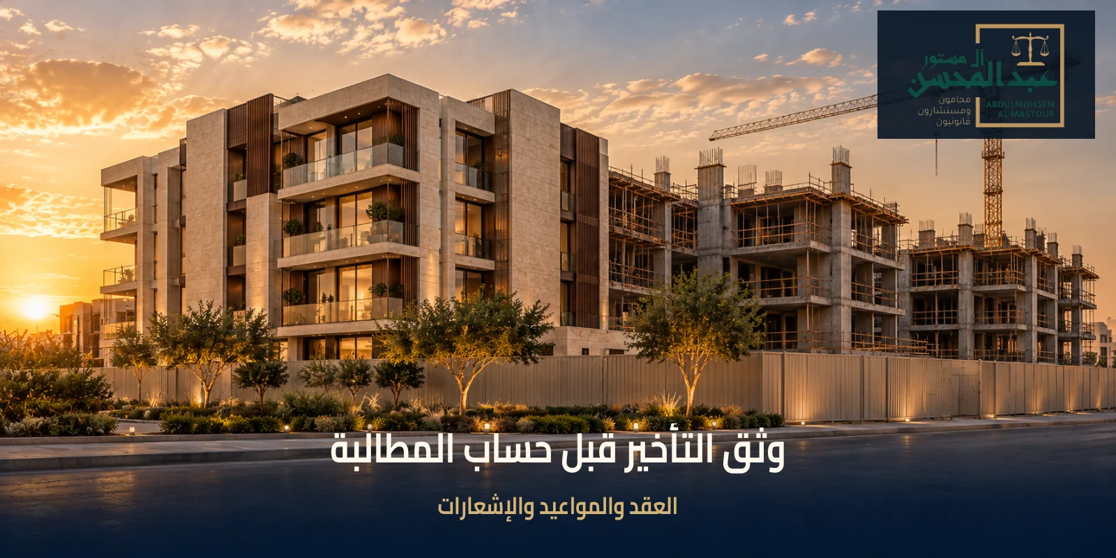 وثّق التأخير قبل حساب المطالبة في مشهد توضيحي مرتبط بموضوع المقال مع شعار المكتب